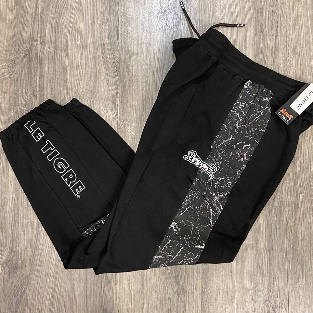 COPY - NWT Men's Le Tigre Gray Black White Sweatpants Joggers Size XL , 3XL